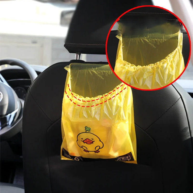 "Vattentäta självhäftande soppåsar 20x26 cm i gul PE, perfekt för kök och badrum, stark vidhäftning och läcksäker."