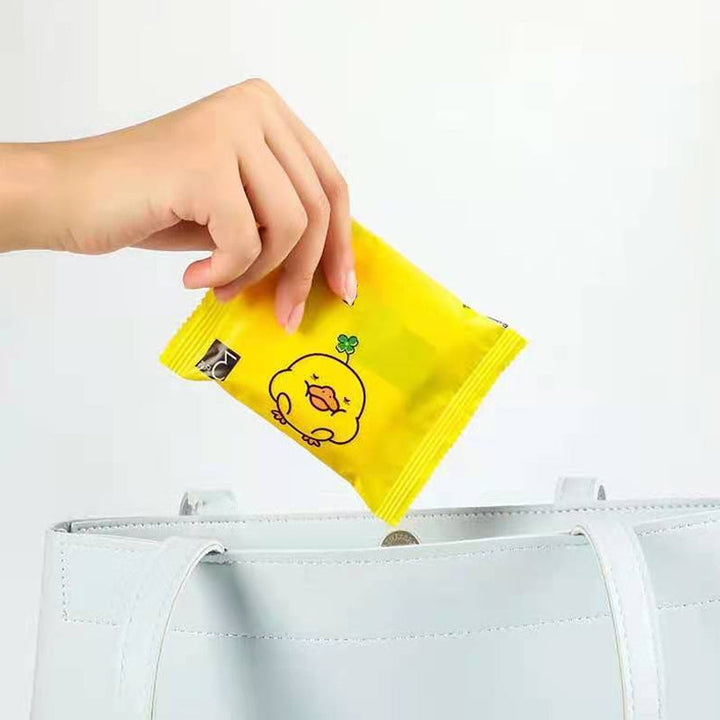 "Vattentäta självhäftande soppåsar 20x26 cm i gul PE, perfekt för kök och badrum, stark vidhäftning och läcksäker."