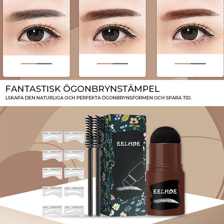 "Vattentätt ögonbrynskulpturkit: kompakt, enkel design med flera nyanser för naturliga och definierade ögonbryn."