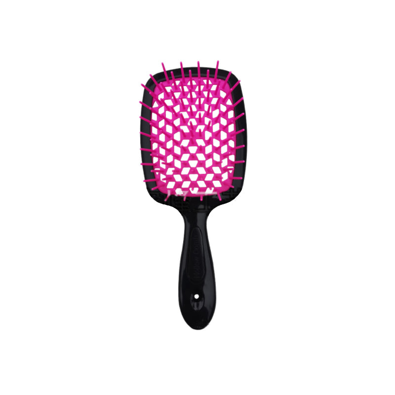 "Ventilerad avtrasslande hårborste i grönt, rosa, rött, svart, vitt. Effektiv för trasselfritt hår. Beauty & Wellbeing."
