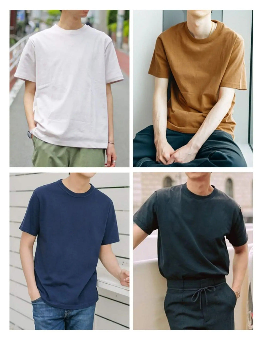 "Överdimensionerad t-shirt för män i bomull, enfärgad, avslappnad passform, kortärmad, rund hals, tungvikt tyg."