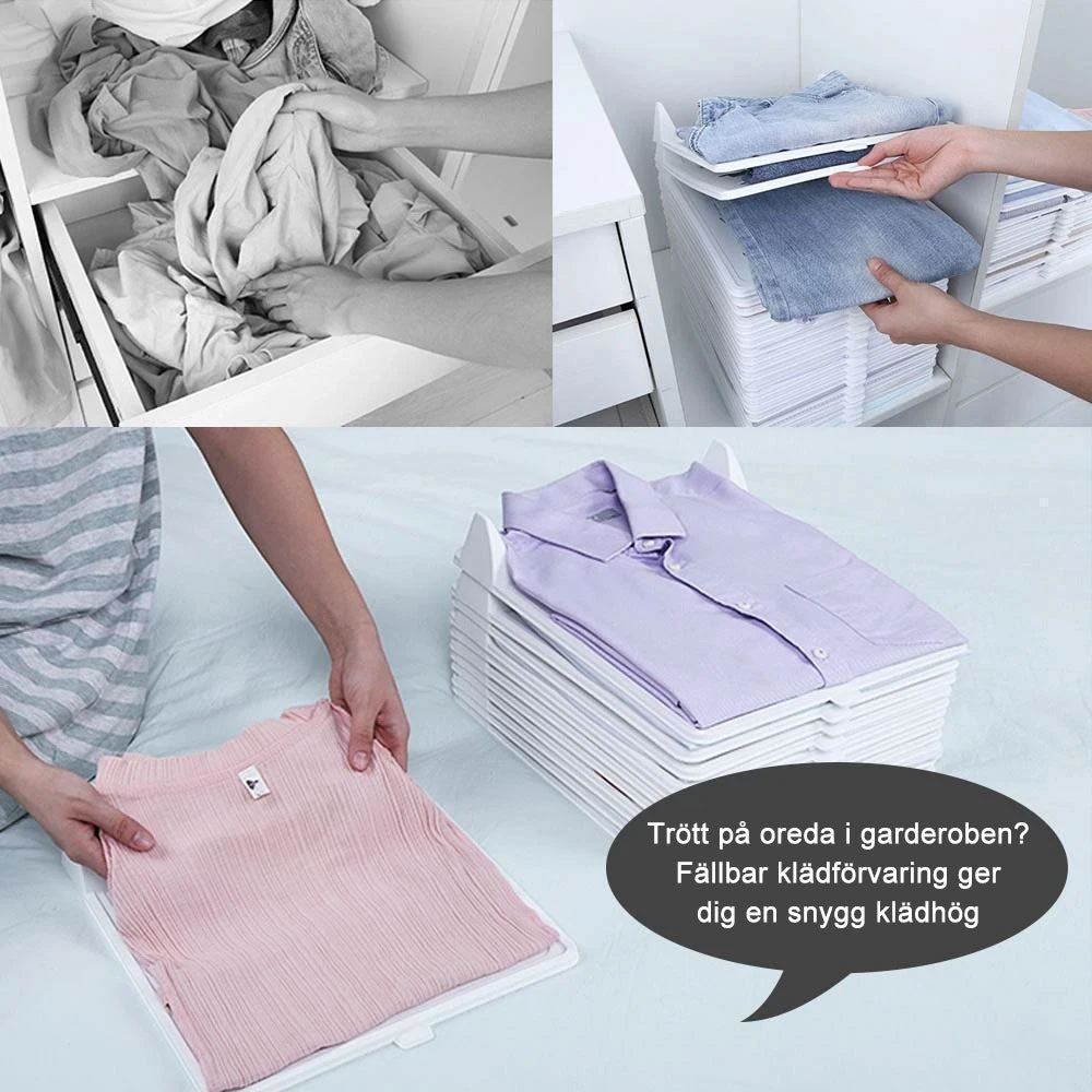 "Vikbar klädförvaring, miljövänlig och hållbar, för ordnad och snygg garderob. Andningsbar design, passar alla kläder."