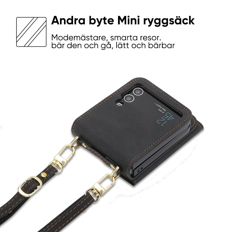 "Vikbart Samsung-fodral i konstläder, flera färger, med kortförvaring, elegant och skyddande för Samsung FLIP."