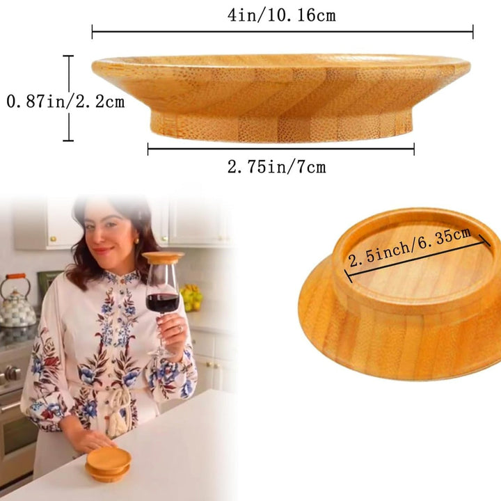 Vinglas charcuterie topping av bambu med elegant design, erbjuder yta för charkuteriskivor, förbättrar vinupplevelsen.