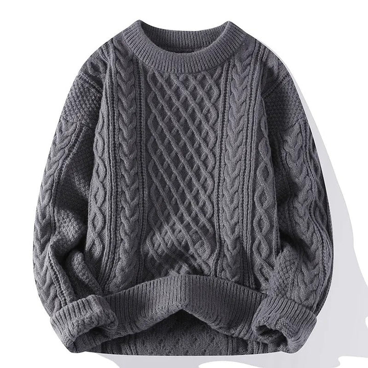 Elegant O-ringad stickad tröja för kvinnor, vintage inspirerad för modern stil