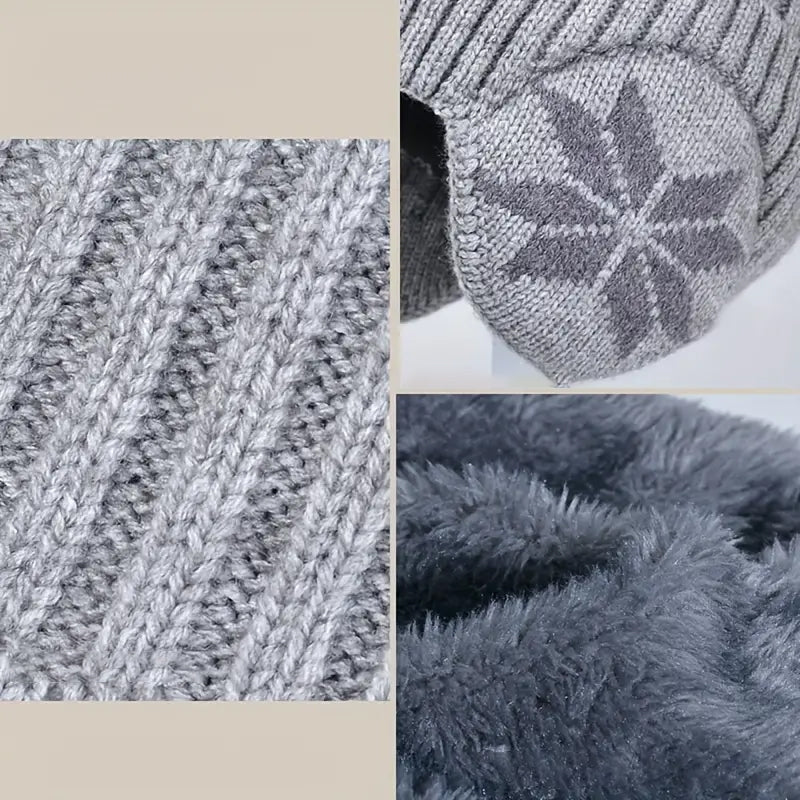 "Vinterscarfset för barn i mjuk fleece, mörkgrå färg, idealisk för 4-10 år, komfort och värme för vinterdagar"