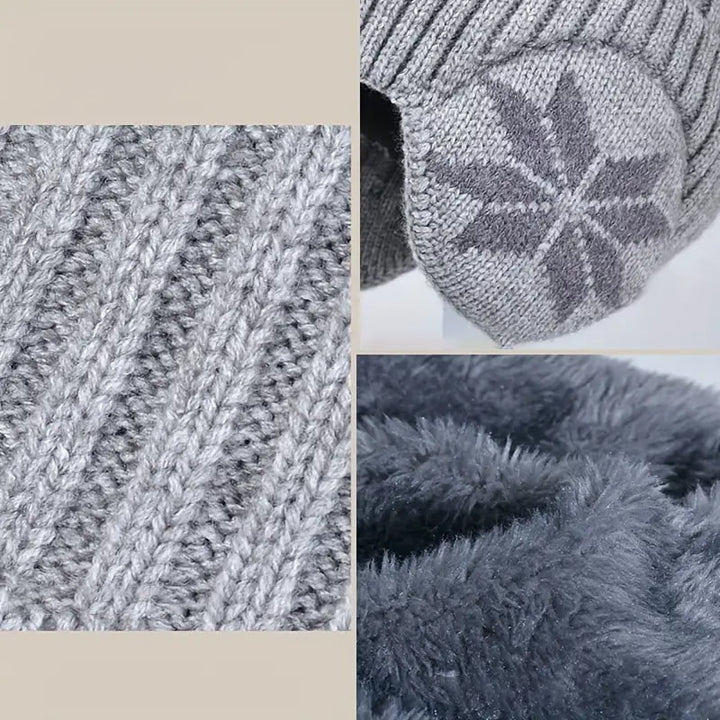 "Vinterscarfset för barn i mjuk fleece, mörkgrå färg, idealisk för 4-10 år, komfort och värme för vinterdagar"