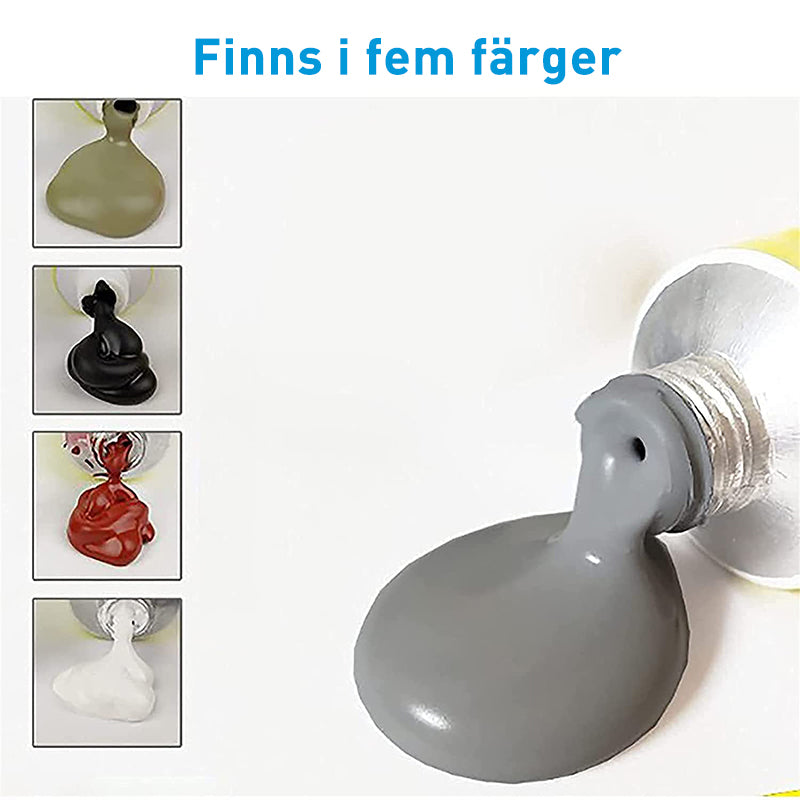 "Vit, högviskös glasfiberreparationspasta för bil- och båtskador, perfekt för gelcoatreparation och enkel applicering."