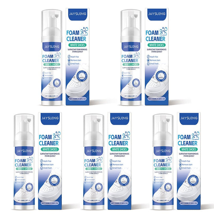 "Vit skumrengörare för sneakers och skor, kraftig och skonsam. Effektiv skumformel för djup rengöring av känsliga material."