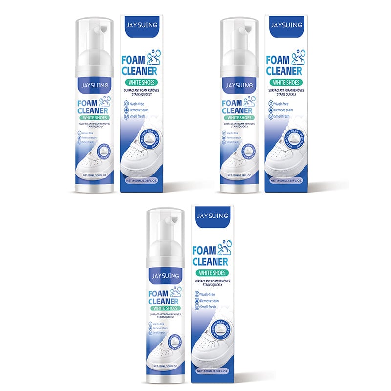 "Vit skumrengörare för sneakers och skor, kraftig och skonsam. Effektiv skumformel för djup rengöring av känsliga material."
