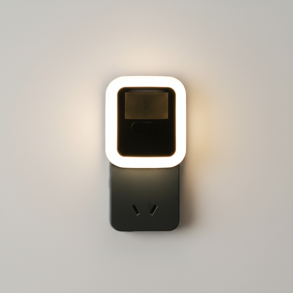 Modern vit rörelsedetektor och smart sensor för hemautomation; Lightify-kompatibel för smart belysning.