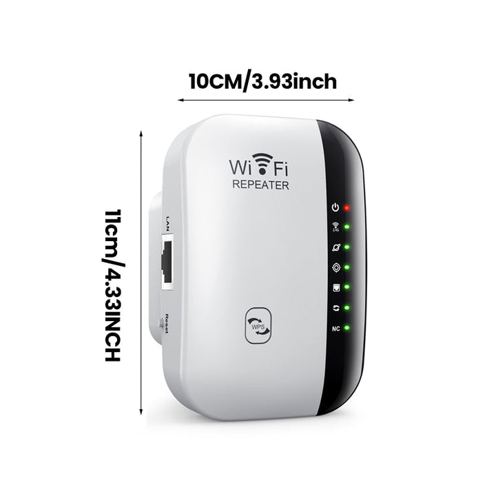Vit WiFi Nätverksförlängare Repeater med 802.11n protokoll, diskret design för hem och kontor, förbättrad WiFi-signal.