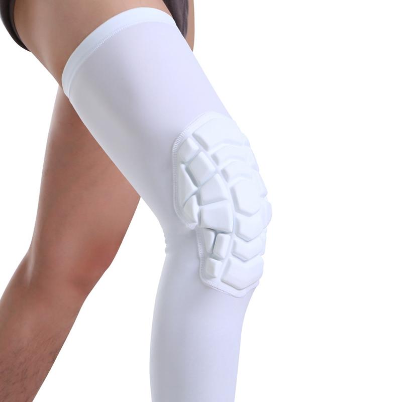 "Vita unisex anti-kollisions knäskydd i lycra för sport, nära, knäskydd med hög elasticitet och ergonomisk design."
