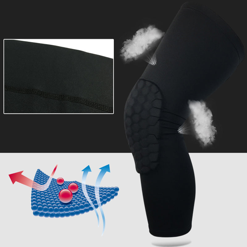 "Vita unisex anti-kollisions knäskydd i lycra för sport, nära, knäskydd med hög elasticitet och ergonomisk design."