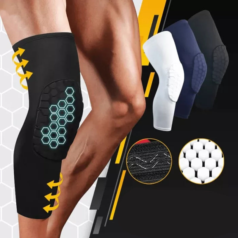 "Vita unisex anti-kollisions knäskydd i lycra för sport, nära, knäskydd med hög elasticitet och ergonomisk design."