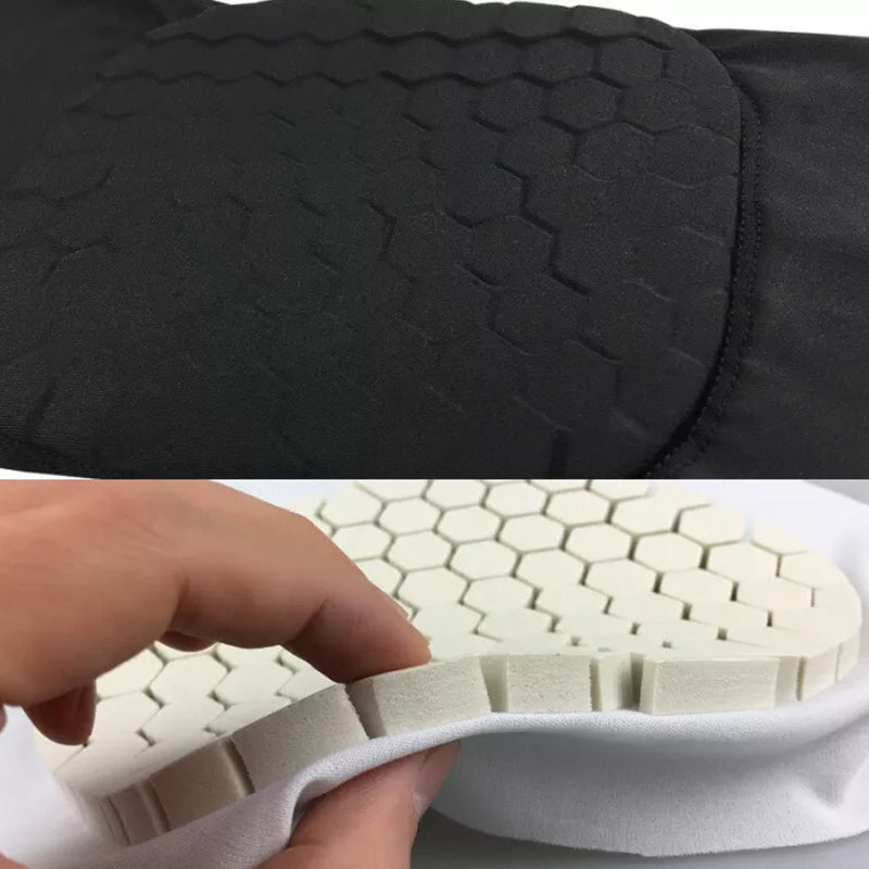 "Vita unisex anti-kollisions knäskydd i lycra för sport, nära, knäskydd med hög elasticitet och ergonomisk design."