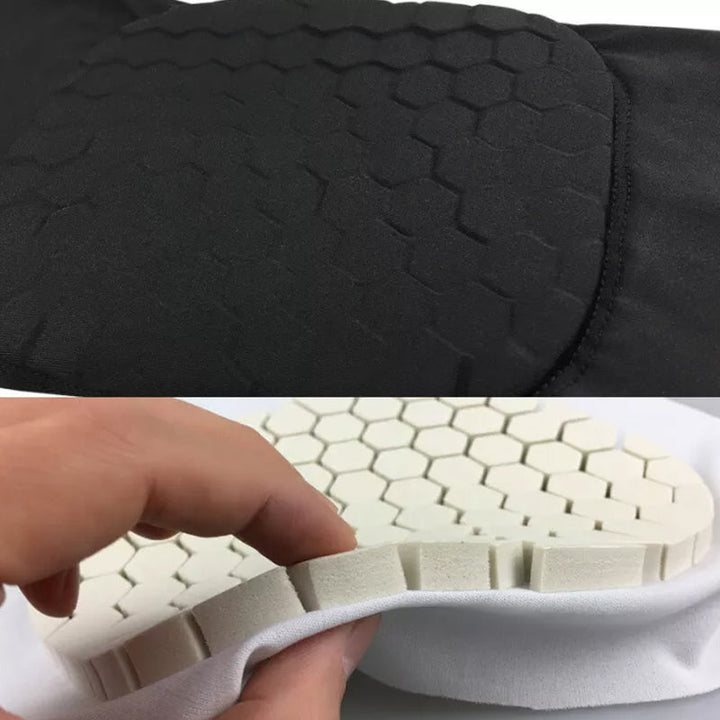 "Vita unisex anti-kollisions knäskydd i lycra för sport, nära, knäskydd med hög elasticitet och ergonomisk design."