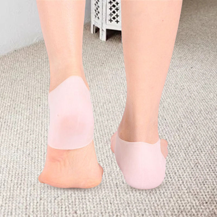 "Vitt silikonhälstöd för unisex, komfortabelt och ergonomiskt, multifunktionell för hälsa och välmående, sett framifrån."