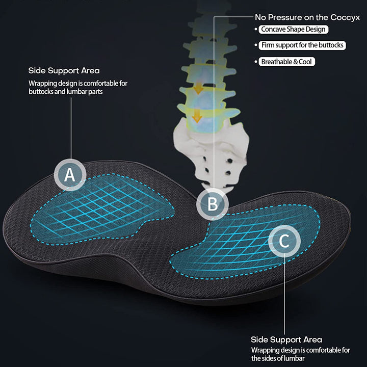 Ergonomisk boosterkudde för bil, förbättrar körkomfort för vuxna.