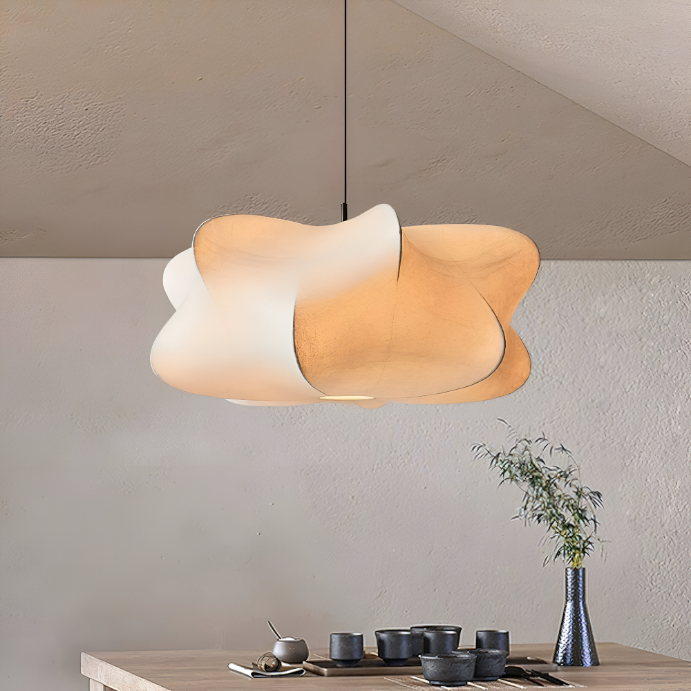 Wabi Sabi pendellampa, modern taklampa. Stämningsfull belysning för vardagsrummet.