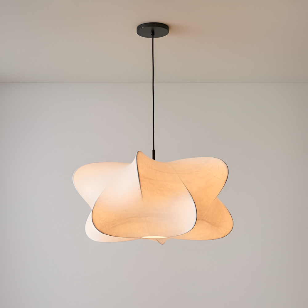 Skandinavisk Wabi Sabi taklampa. Mjuk och behaglig belysning.