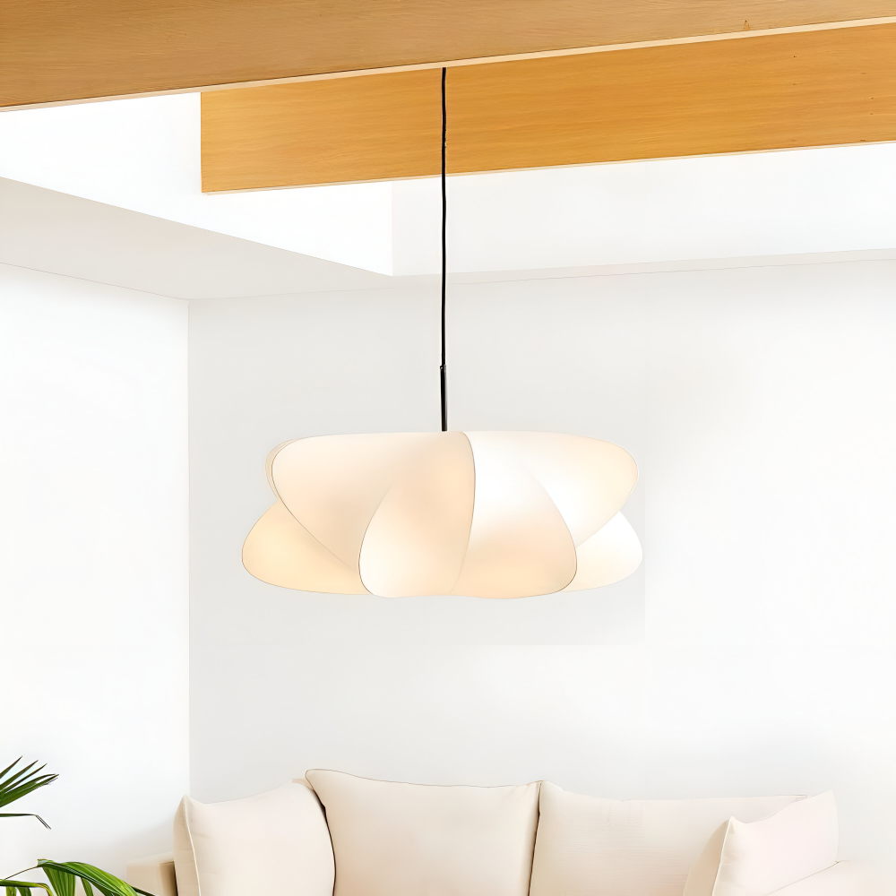 Vardagsrumsbelysning: Wabi Sabi taklampa. Modern och dimbar.